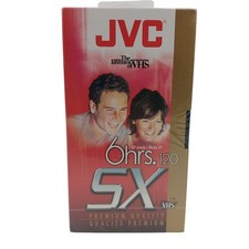 JVC SX 120 VHS Blank Video Cassette Tape 6 Hours T-120 DU Premium Sealed