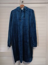 Beloved Woman Long Hooded Top Tourquise Velour Size UK 16 / EU 44