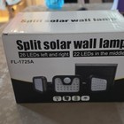Split Solar LED Outdoor Wall Light 3-Head Motion Sensor Black FL-1725A — photo 3