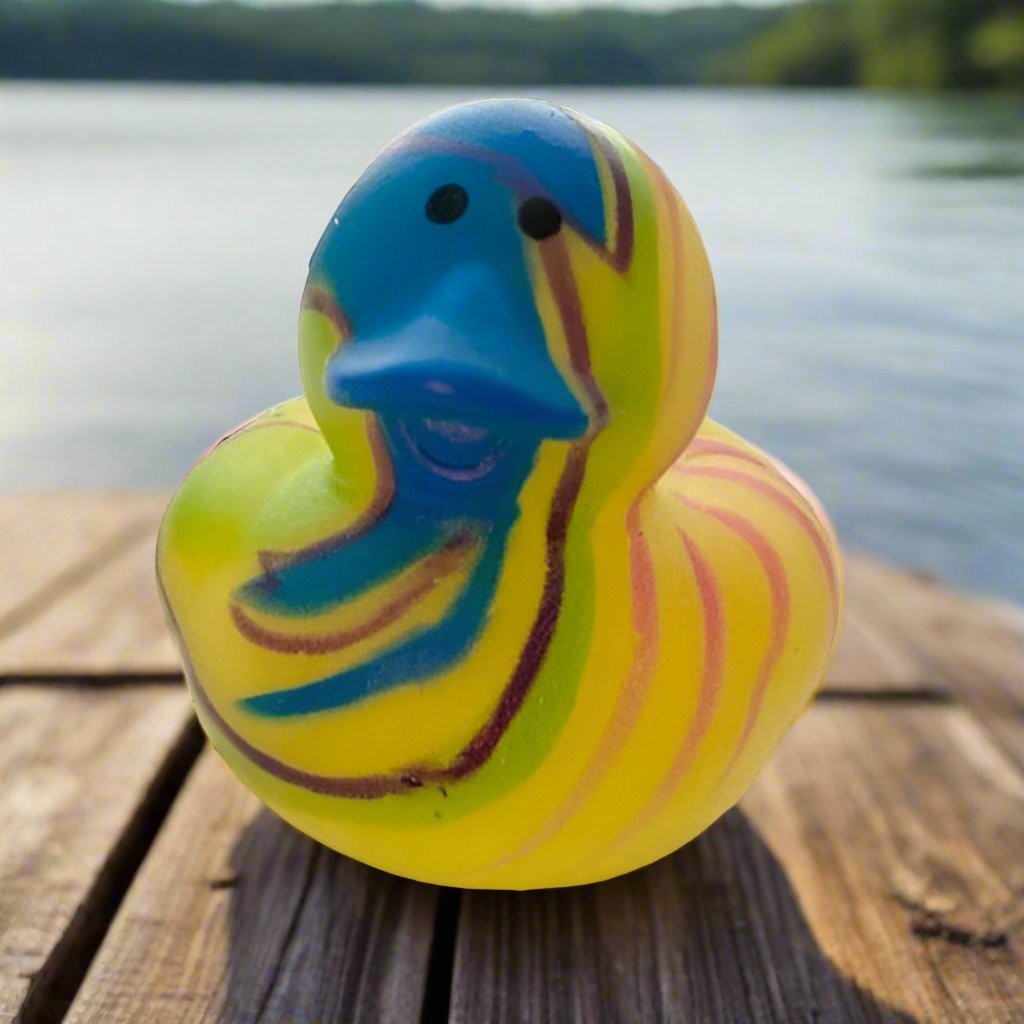 Tie Dye Rubber Duck Bath Toy for Kids and Collectors