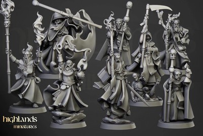 Houses of Magic Wizards Set 8 Modelle Highland Miniaturen verschiedene Maßstäbe