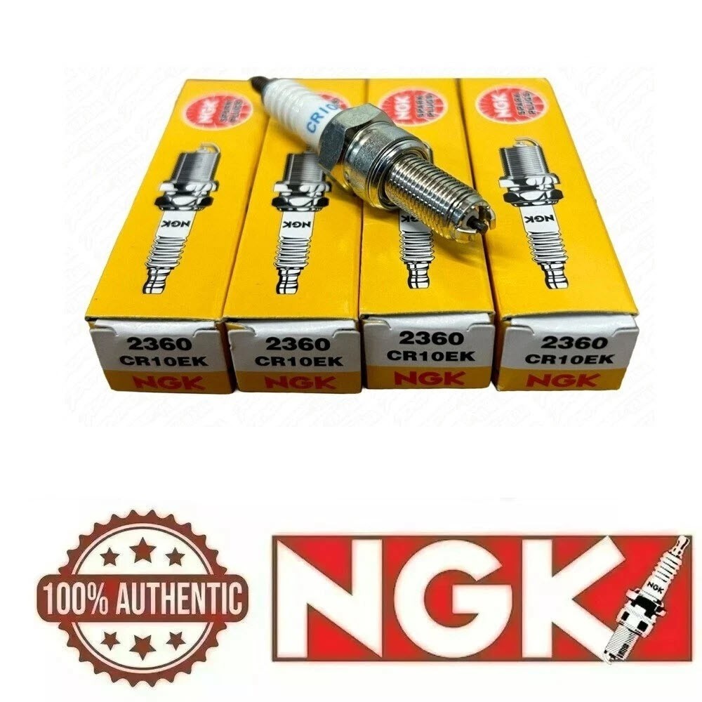NGK 2360 CR10EK Standard Spark Plug Set of 4 For Yamaha YZF-R6 YZF-R6S