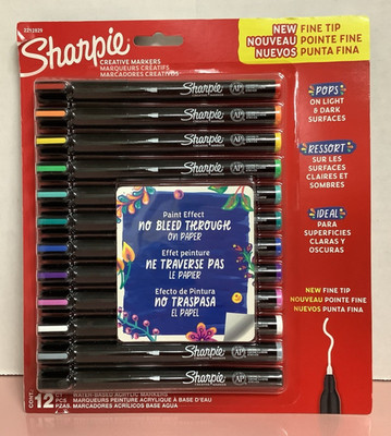 12 ct Sharpie Creative Markers Fine Tip Assortment Colors
