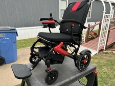 Electric Power Wheelchair Nxn20-208 Black/Red Joystick Foldable 8hr Battery