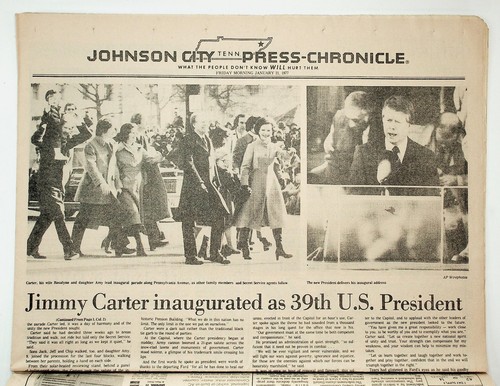 Johnson City Press-Chronicle Newspaper Jimmy Carter 39th President 1977 - Picture 3 of 4