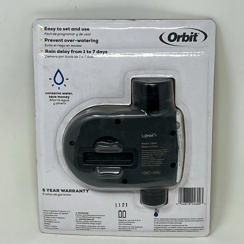 Orbit Watering Timer Digital Watering 1 Outlet Programmable Electronic Batteries - Image 2 of 2