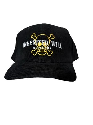 Allegory Snap Back Hat Adult Adjustable Black Corduroy, Brand New