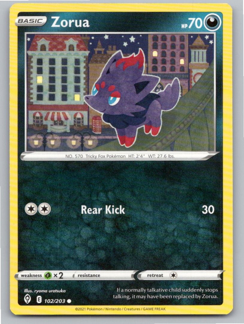 2021 POKEMON ZORUA EVOLVING SKIES 102/203 C NM A68560 FREE S&H