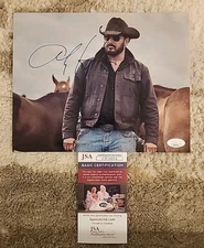 COLE HAUSER SIGNED 8X10 PHOTO YELLOWSTONE RIP WHEELER JSA AUTHENTICATED #CB34454