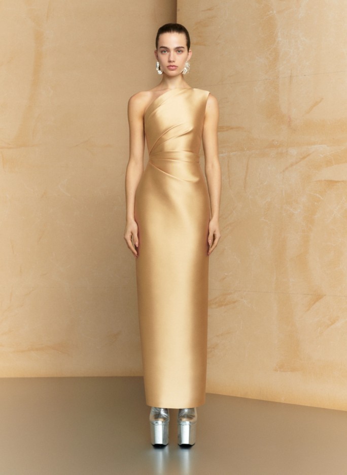 AUTÉNTICO Vestido Maxi Solace London The Kira en Caramelo Reino Unido 6