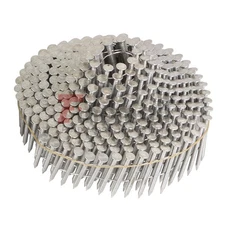 15Deg Wire Coil 1-1/4" ×.09" 3600Pcs Ring Shank Stainless Steel Siding Nails