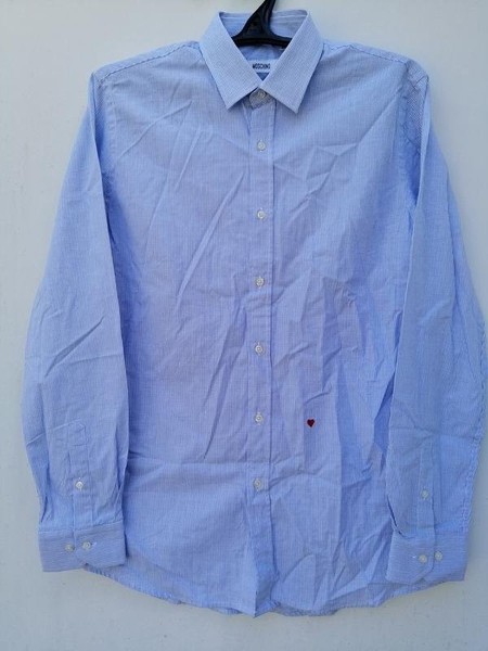 Men Moschino Shirt White Cotton 38 / M / 46