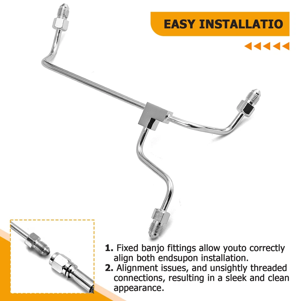 Kit de línea de freno de acero cromado sin ABS Fit Touring 2014-2023 para manillar de 16"-18" Foto 4 de 4