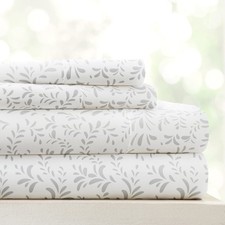 Linen Market 3 Piece Twin Bedding Sheet Set Gray Vines - Sleep Better Than ...