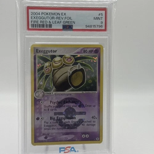 2004 Pokemon FireRed & LeafGreen #5 Exeggutor Reverse Holo PSA 9 Mint
