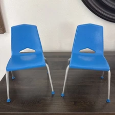 American Girl Doll Blue School Activity Chairs Lot of 2 Pleasant Co 1999 VTG EXC