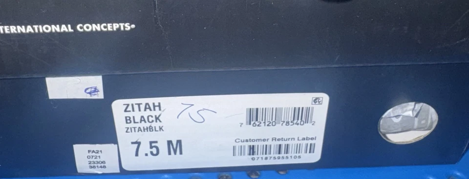 INC | Zapatos de salón Zitah de cuero negro con punta en punta para mujer 3,5” tacón talla 7,5 | LINDOS 💖 Foto 3 de 3