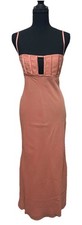 ASOS DESIGN Dusty Rose Corset Maxi Dress Women’s US 8 Cutout Lace Up Back