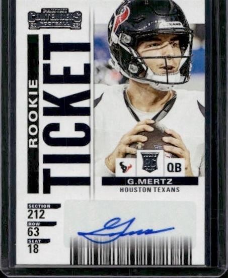 Graham Mertz #40 Football Cards 2025 Panini Select Contenders Rookie Ticket trading card — raw and PSA graded price guide