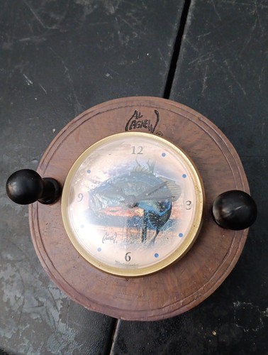 Al Agnew Westminster Fishing Reel Clock Battery Operated Desk or Wall Mount - Picture 2 of 4
