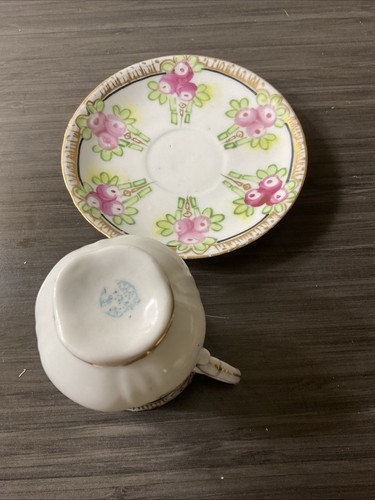 Antique Nippon Chocolate Cup & Saucer-Rising Sun Mark - Picture 4 of 5