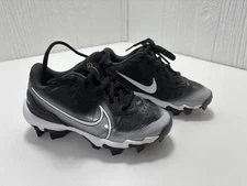 Nike Diamond Fast Flex Baseball Cleats Boys Size 11C US Black & White & Gray
