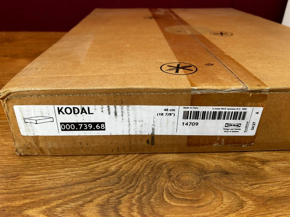 Vintage Ikea Kodal Night Table Black And White Edging - image 2 of 4