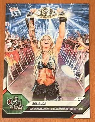 2026 TOPPS NOW WWE #62 SOL RUCA - NUMBERED 08/10 BLACK PARALLEL