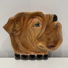 Mid Century Modern Italian Bulldog Boxer Mastiff Cigar Holder Ashtray Dog MCM