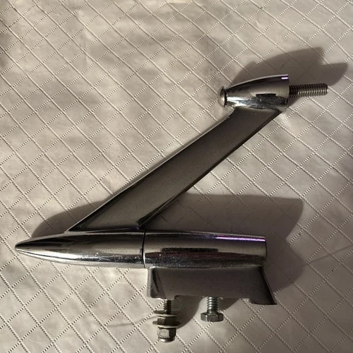 Vtg 50's Rear View Mirror Ford Chevy Dodge Hot Rod Parts Outside Chrome Art Deco
