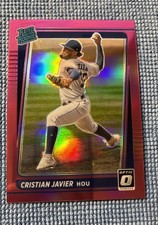 2021 Panini Donruss Optic - Rated Rookie Cristian Javier #42 Pink Prizm (RC)