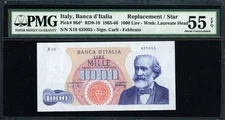 TOP POP STAR NOTE Italy ND (1956-66) 1,000 Lire Banca d'Italia SCWPM-96d* RARE!