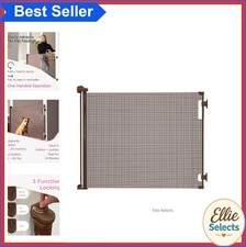 Retractable Baby Gate 71 Inch Wide Mesh Dog Pet Gate for Stairs Doorways Indoor