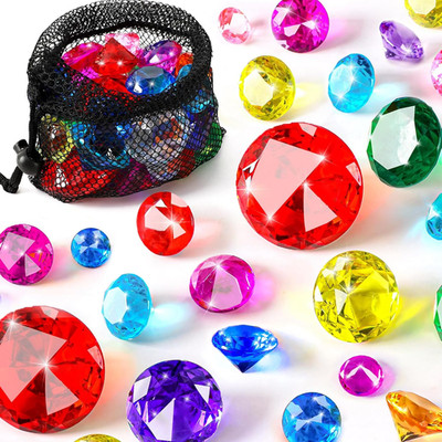 36PCS Diving Gems Pool Toy Kids Underwater Swim Treasure Diamond Summer Toy