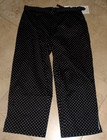New with Tag Bill Blass Black Capri Pants with white Dots Ladies Size 16 — photo 1
