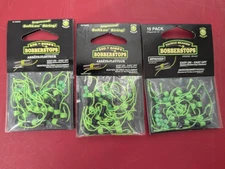 lot of 3 Bobb Bobber Stops with Slotted Sleeves & Glow in Dark Beads, ea pk 15