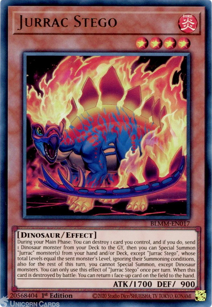 BLMM-EN017 Jurrac Stego : Ultra Rare 1st Edition Mint YuGiOh Card