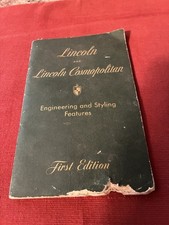 1949 Lincoln Cosmopolitan Owner Manual Vintage Original 49 Owners Guide 1949 Lincoln Cosmopolitan Owner Manual Vintage Original 49 Owners Guide