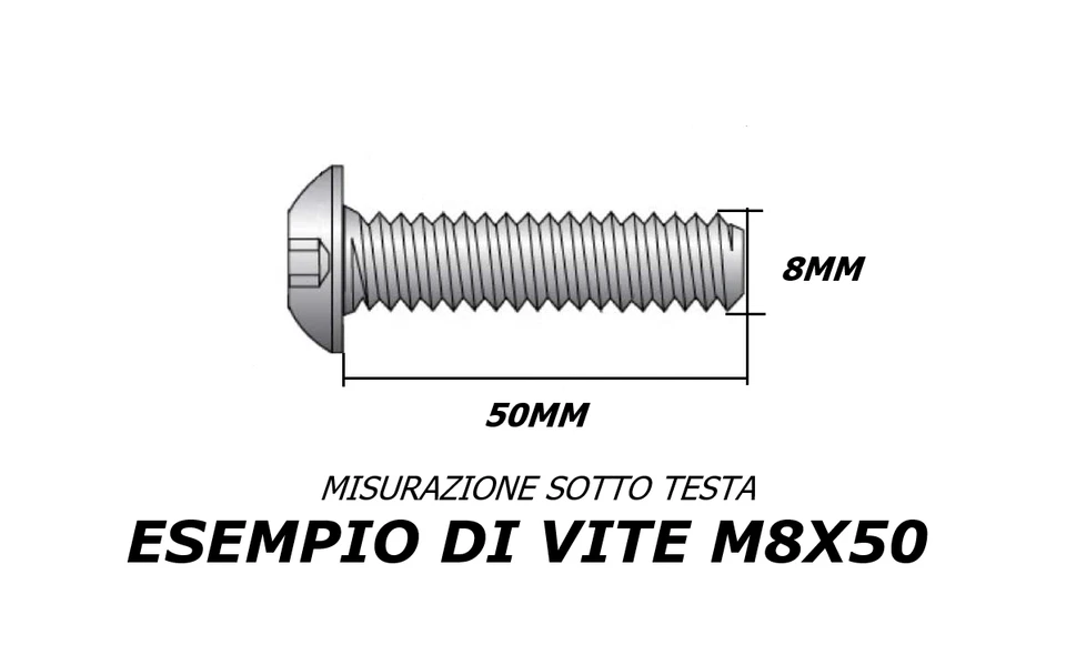 VITI M8 PERNI BULLONI IN ACCIAIO INOX TESTA BOMBATA CAVA ESAGONALE TBEI BOTTONE - Immagine 2 di 4