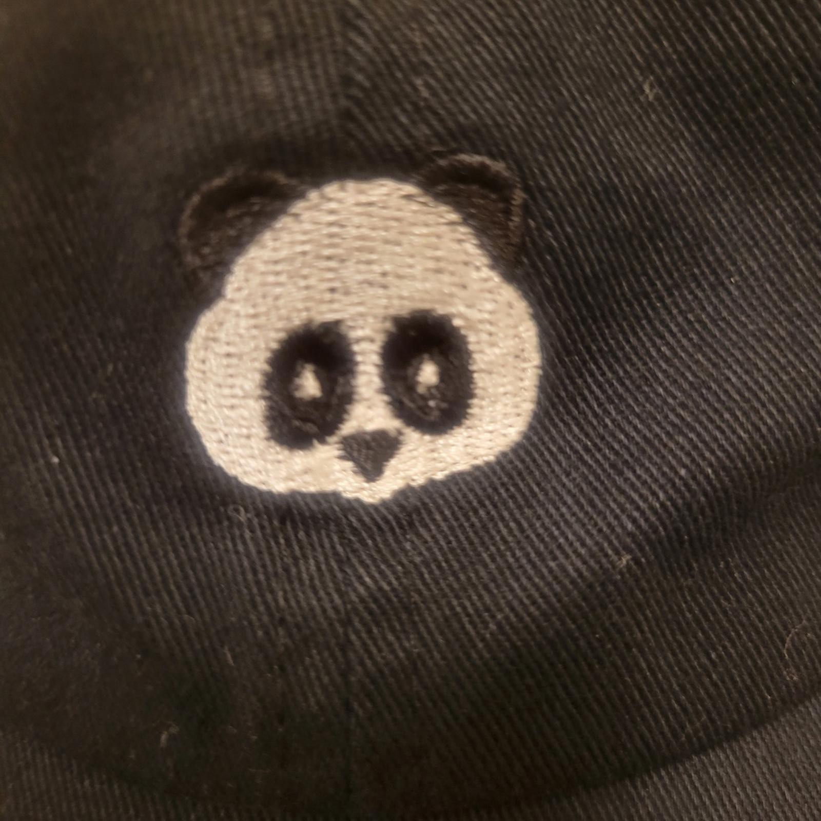 Panda Hat Black Adjustable Strapback Cap - image 2