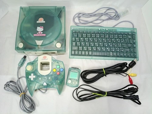 Sega Dreamcast Hello Kitty Blue console set Newe LED recap Tested