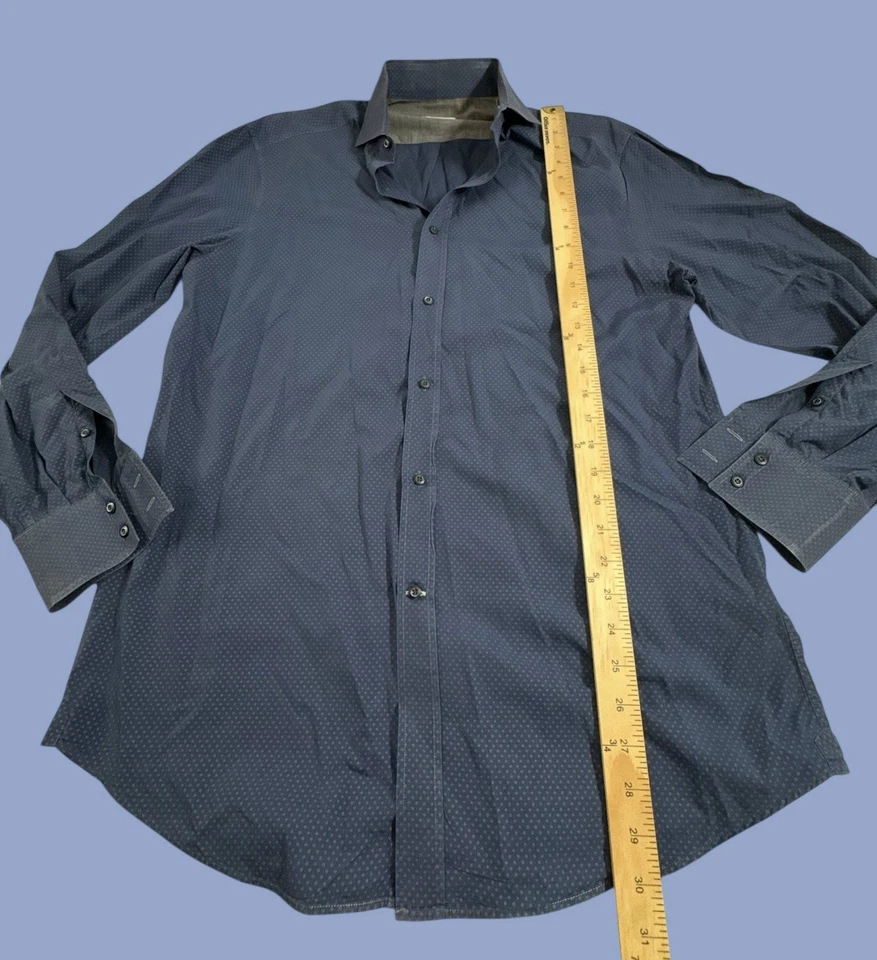 Brunello Cucinelli Cotton Blue Polka Dot Button Down Shirt basic Fit XL - Image 3 of 4
