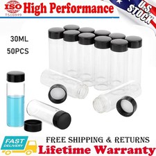 30ml Clear Small Glass Vials with Screw Caps, Small Vials for Essential Oil, ...