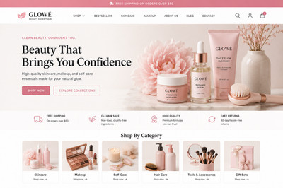 Premium Beauty Products Ecommerce Website