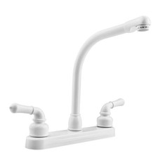 Dura Faucet DF-PK210C-WT Classical Hi-Rise RV Kitchen Faucet Wht 1209.1422  R 