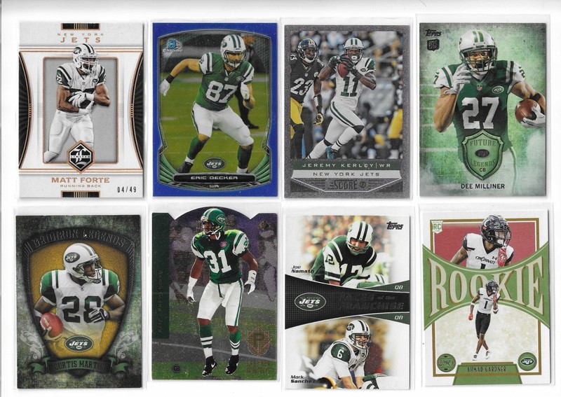 🏈 New York Jets NFL Card Lot (54 Cards) – Hall, Wilson, Revis, Namath, Rookies