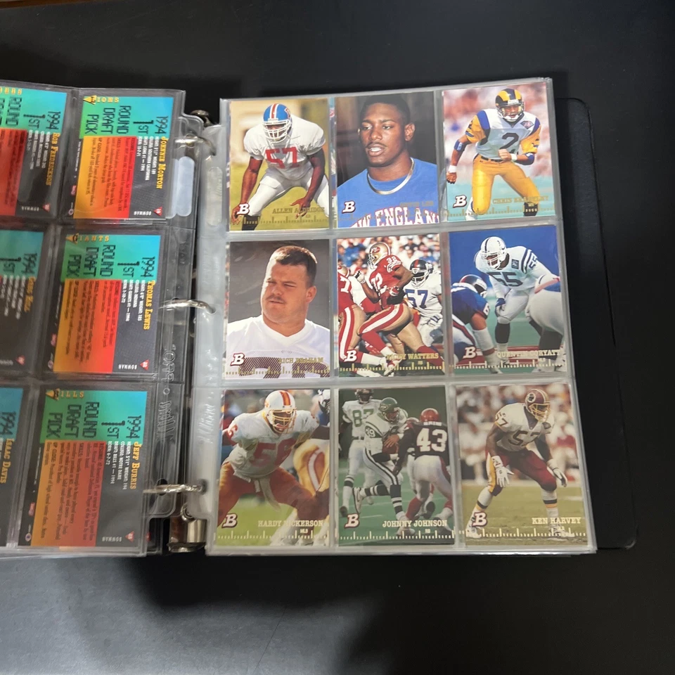 🔥1994 Bowman Football Set Marshal Faulk, Mawae, Bruce, Sehorn, Levens Rookies, - Image 4 of 4