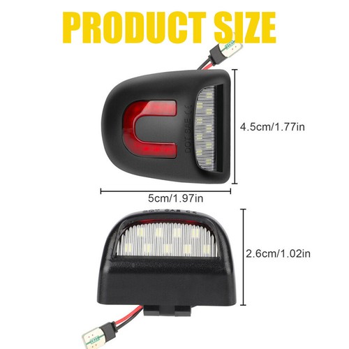 2X LED License Plate Light Red DRL Tube For Chevy Silverado GMC Sierra 1500 2500 - Picture 5 of 12