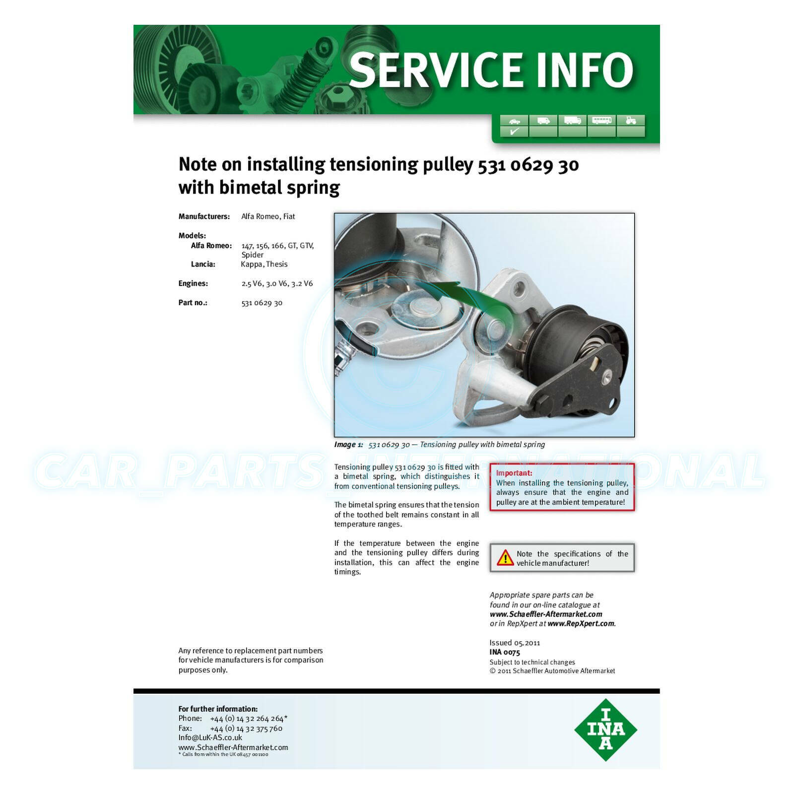INA 531062930 Tensioner Pulley for sale online | eBay