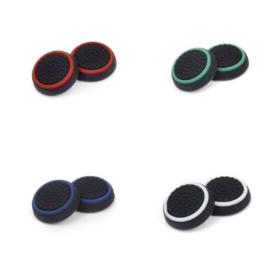2er/ Set  Silikon Joystick Thumbstick Kappen Aufsätze Schutzkappe für PS4 PS3